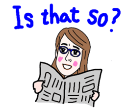 Sticker of white japanese OL Yukiko sticker #6341619