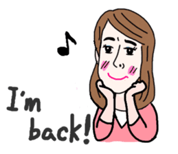 Sticker of white japanese OL Yukiko sticker #6341626