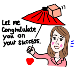 Sticker of white japanese OL Yukiko sticker #6341629