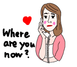 Sticker of white japanese OL Yukiko sticker #6341633