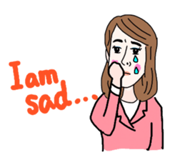 Sticker of white japanese OL Yukiko sticker #6341634