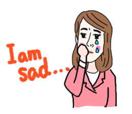 Sticker of white japanese OL Yukiko sticker #6341634