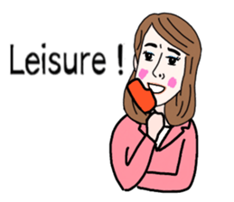 Sticker of white japanese OL Yukiko sticker #6341644