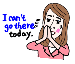 Sticker of white japanese OL Yukiko sticker #6341646