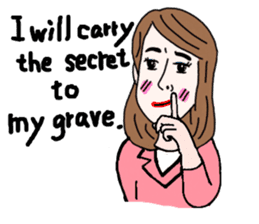 Sticker of white japanese OL Yukiko sticker #6341647