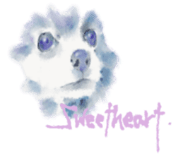 Watercolor of dog and cat sticker #6341709
