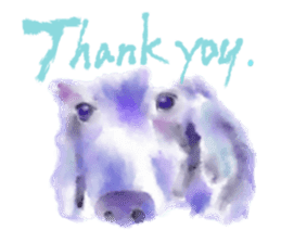 Watercolor of dog and cat sticker #6341718