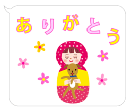 Matryoshka six sisters 2 sticker #6342221