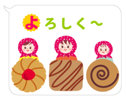 Matryoshka six sisters 2 sticker #6342224