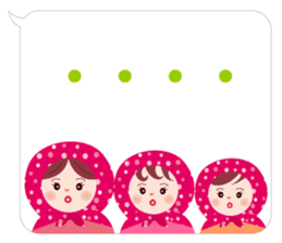 Matryoshka six sisters 2 sticker #6342243