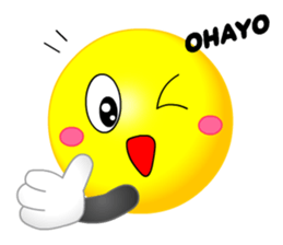kawaii Smiley Face 3D(Japanese/English)2 sticker #6343408