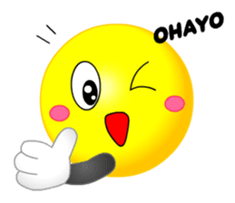 kawaii Smiley Face 3D(Japanese/English)2 sticker #6343408