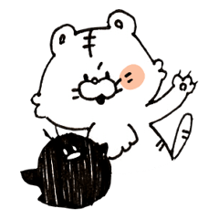 Sirotora and Makkurokarasu's sticker.