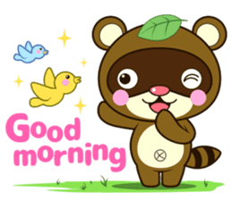 Ponkichi of raccoon dog(English ver.) sticker #6344328