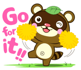 Ponkichi of raccoon dog(English ver.) sticker #6344334