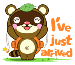 Ponkichi of raccoon dog(English ver.) sticker #6344338