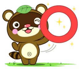 Ponkichi of raccoon dog(English ver.) sticker #6344340