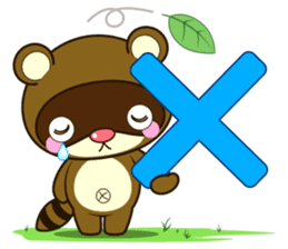 Ponkichi of raccoon dog(English ver.) sticker #6344341