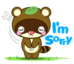 Ponkichi of raccoon dog(English ver.) sticker #6344343