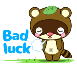 Ponkichi of raccoon dog(English ver.) sticker #6344346