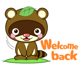 Ponkichi of raccoon dog(English ver.) sticker #6344348