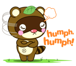 Ponkichi of raccoon dog(English ver.) sticker #6344350