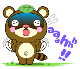 Ponkichi of raccoon dog(English ver.) sticker #6344351