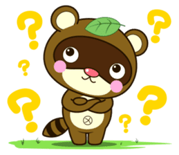 Ponkichi of raccoon dog(English ver.) sticker #6344353