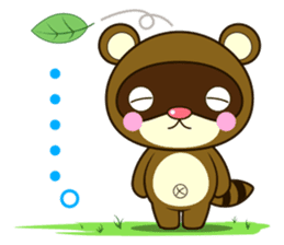 Ponkichi of raccoon dog(English ver.) sticker #6344354