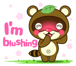 Ponkichi of raccoon dog(English ver.) sticker #6344355