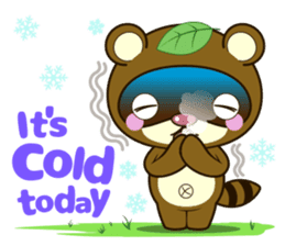 Ponkichi of raccoon dog(English ver.) sticker #6344357