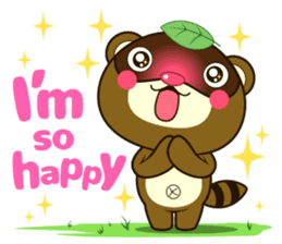Ponkichi of raccoon dog(English ver.) sticker #6344360
