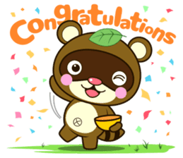 Ponkichi of raccoon dog(English ver.) sticker #6344361