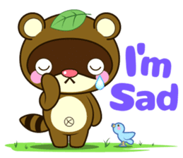 Ponkichi of raccoon dog(English ver.) sticker #6344364