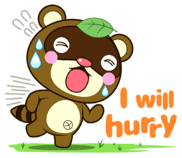 Ponkichi of raccoon dog(English ver.) sticker #6344365