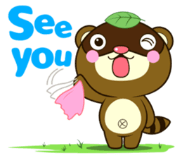Ponkichi of raccoon dog(English ver.) sticker #6344366