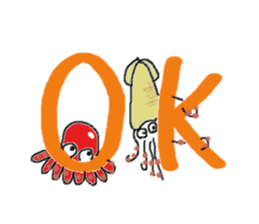 Ika chan. Tako chan. kurage chan. sticker #6344410