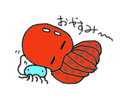 Ika chan. Tako chan. kurage chan. sticker #6344421