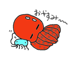 Ika chan. Tako chan. kurage chan. sticker #6344421