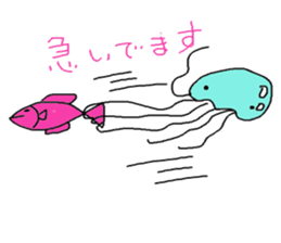 Ika chan. Tako chan. kurage chan. sticker #6344436