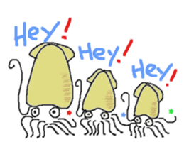 Ika chan. Tako chan. kurage chan. sticker #6344440
