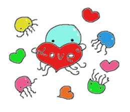 Ika chan. Tako chan. kurage chan. sticker #6344444