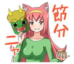 Kawaii Nekomimi girl sticker #6346806