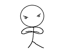 funny stick person sticker #6347030