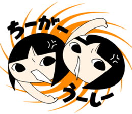 Twin girls Sticker Mimiko & Hanako sticker #6347136