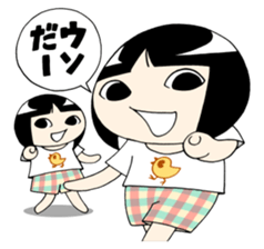 Twin girls Sticker Mimiko & Hanako sticker #6347138