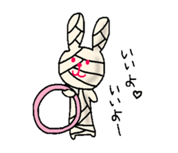 Now, in the hospital! Bandage rabbit sticker #6347504