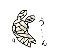 Now, in the hospital! Bandage rabbit sticker #6347512