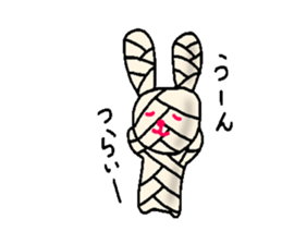 Now, in the hospital! Bandage rabbit sticker #6347513