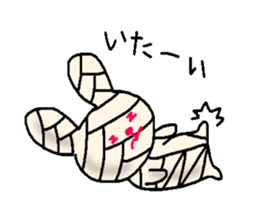 Now, in the hospital! Bandage rabbit sticker #6347515